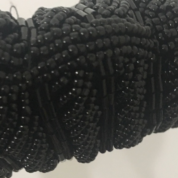 Black Beaded Formal Event Purse - Picture 5 of 5